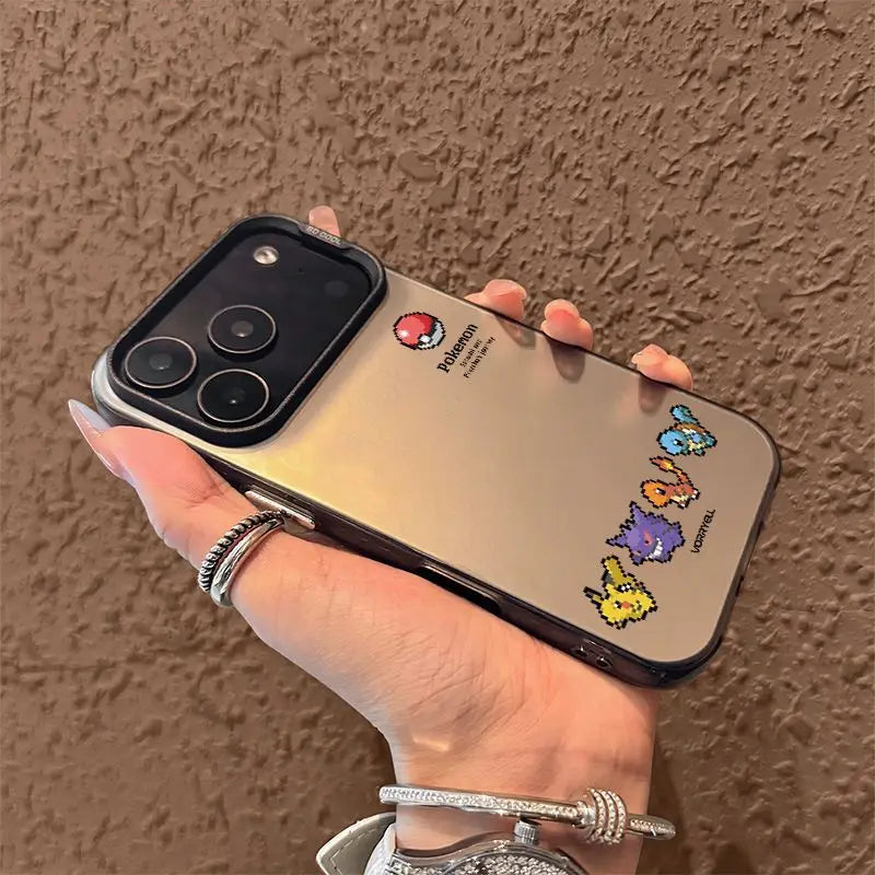 Cute Pixel P-Pokemon Pattern Phone Case For iPhone 17 16 15 14 13 12 11 Pro Max XR XS MAX 7 8 PLUS MINI INS Luxury Matte Cover